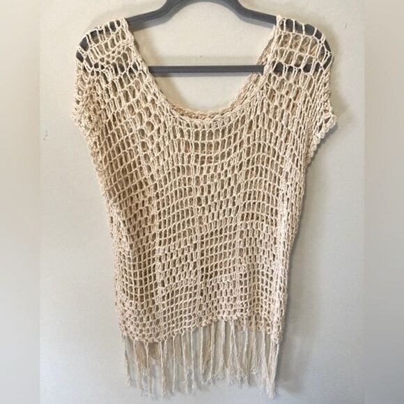 boho crochet top cover up Medium - Picture 4 of 4